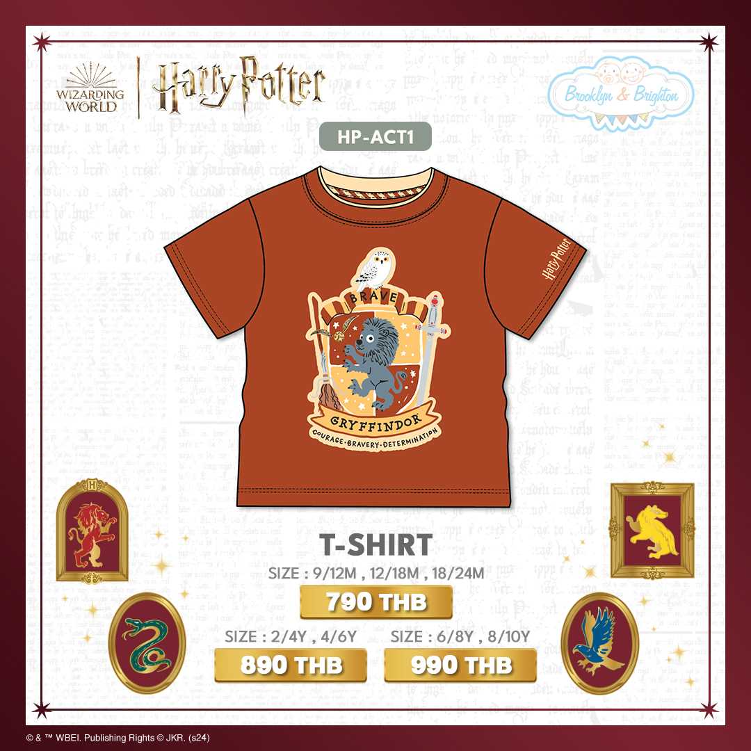 Harry Potter Hogwarts Arts & Crafts - Gryffindor T-Shirt | HP-ACT1 (Size: 9/12M-8/10Y)