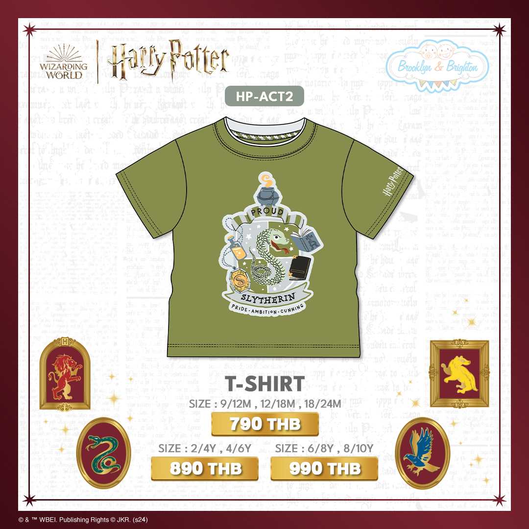 Harry Potter Hogwarts Arts & Crafts - Slytherin T-Shirt | HP-ACT2 (Size: 9/12M-8/10Y)