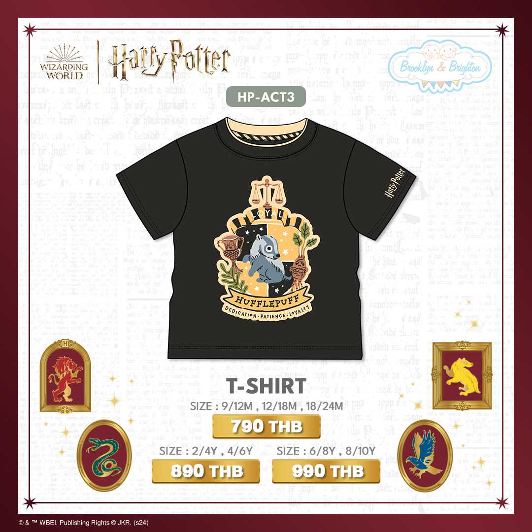 Harry Potter Hogwarts Arts & Crafts - Hufflepuff T-Shirt | HP-ACT3 (Size: 9/12M-8/10Y)