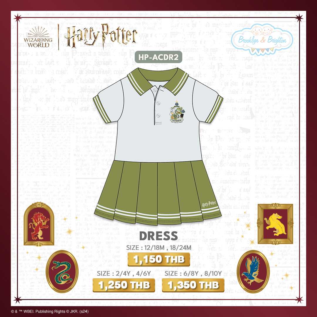 Harry Potter Hogwarts Arts & Crafts - Slytherin Dress | HP-ACDR2 (Size: 12/18M-8/10Y)