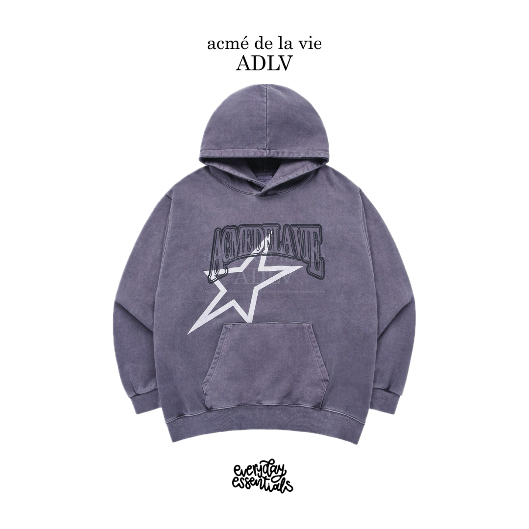 ADLV - STAR AE LOGO PIGMENT WASHING HOODIE