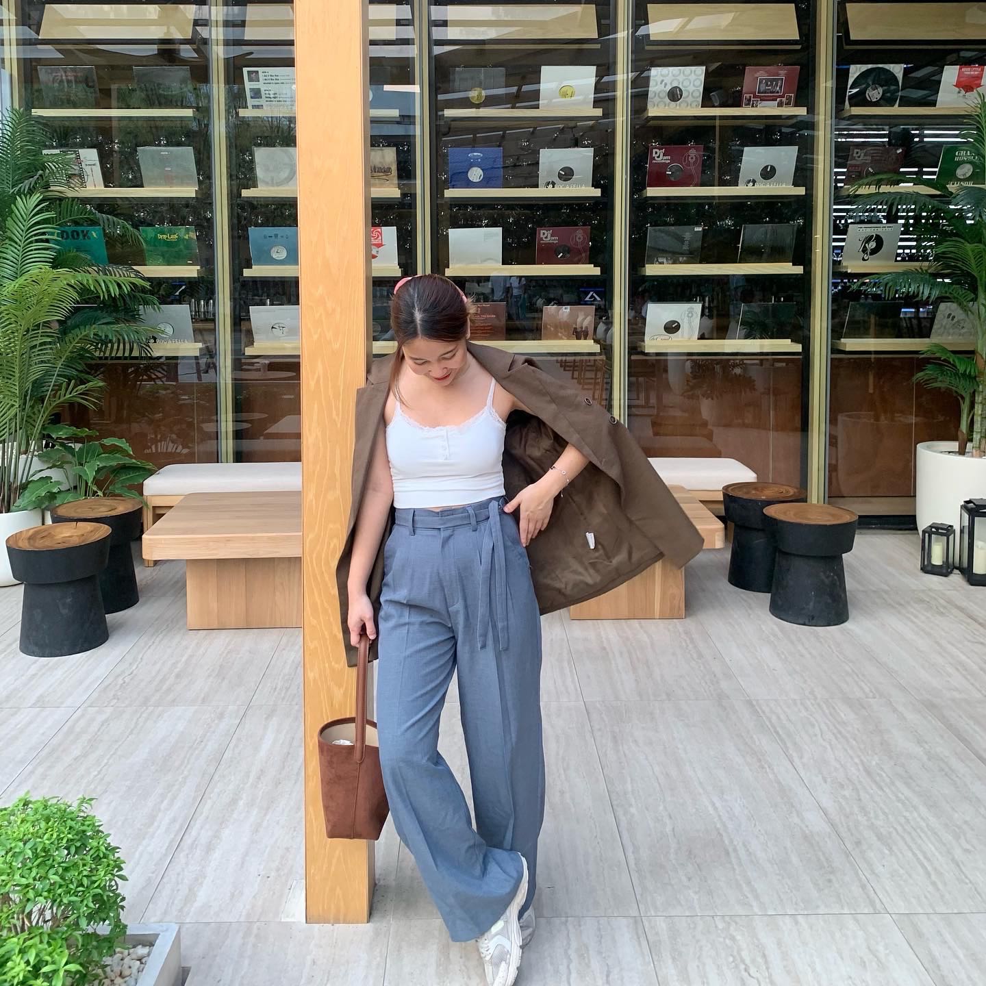 HOF - Pepe pant #H010 กางเกงทำงานเอวสูง   🛒 พร้อมส่งจากไทย