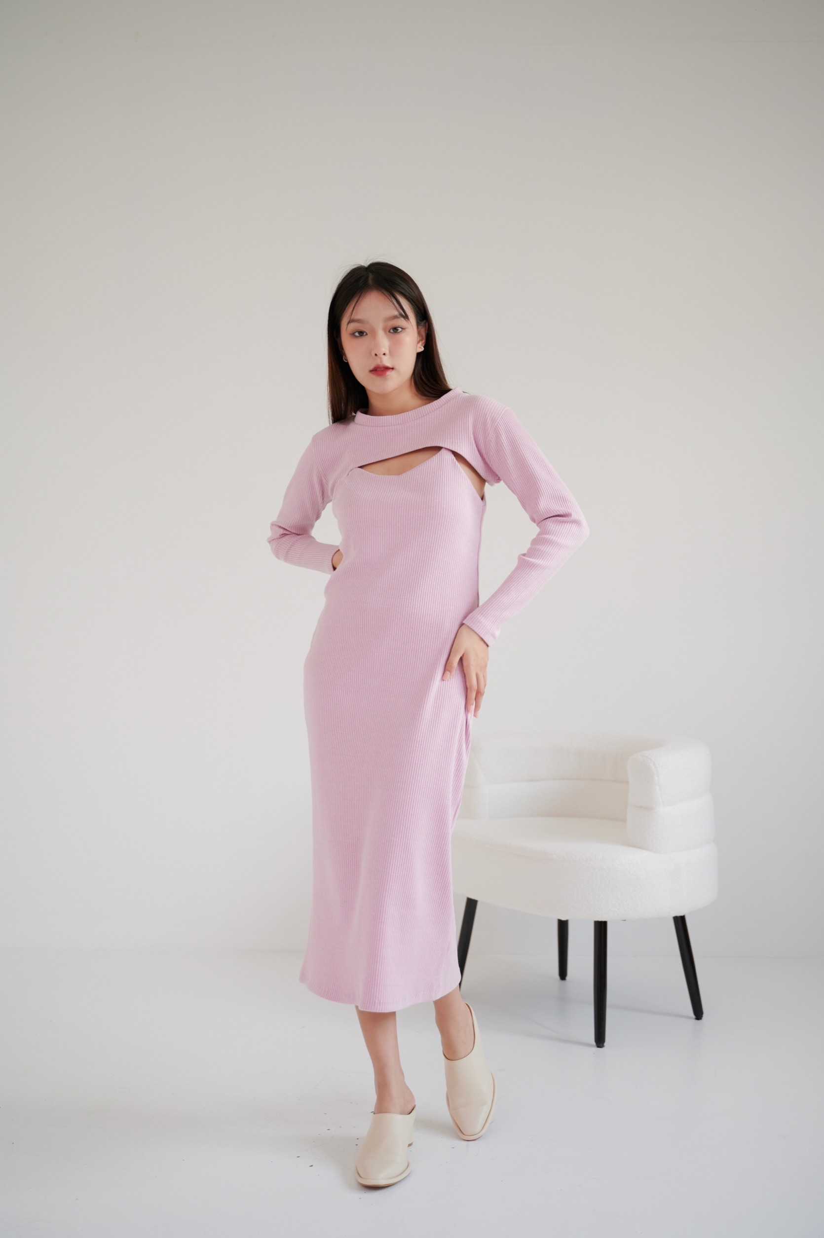 Piper Dress (แขนยาวถอดได้ ใส่เป็นเดรสสายเดี่ยวได้เลยค่ะ)