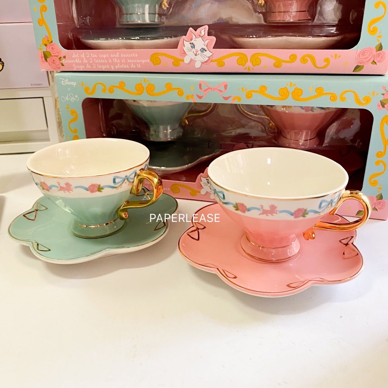 เซ็ตแก้ว พร้อมจานรองแก้ว The Aristocats