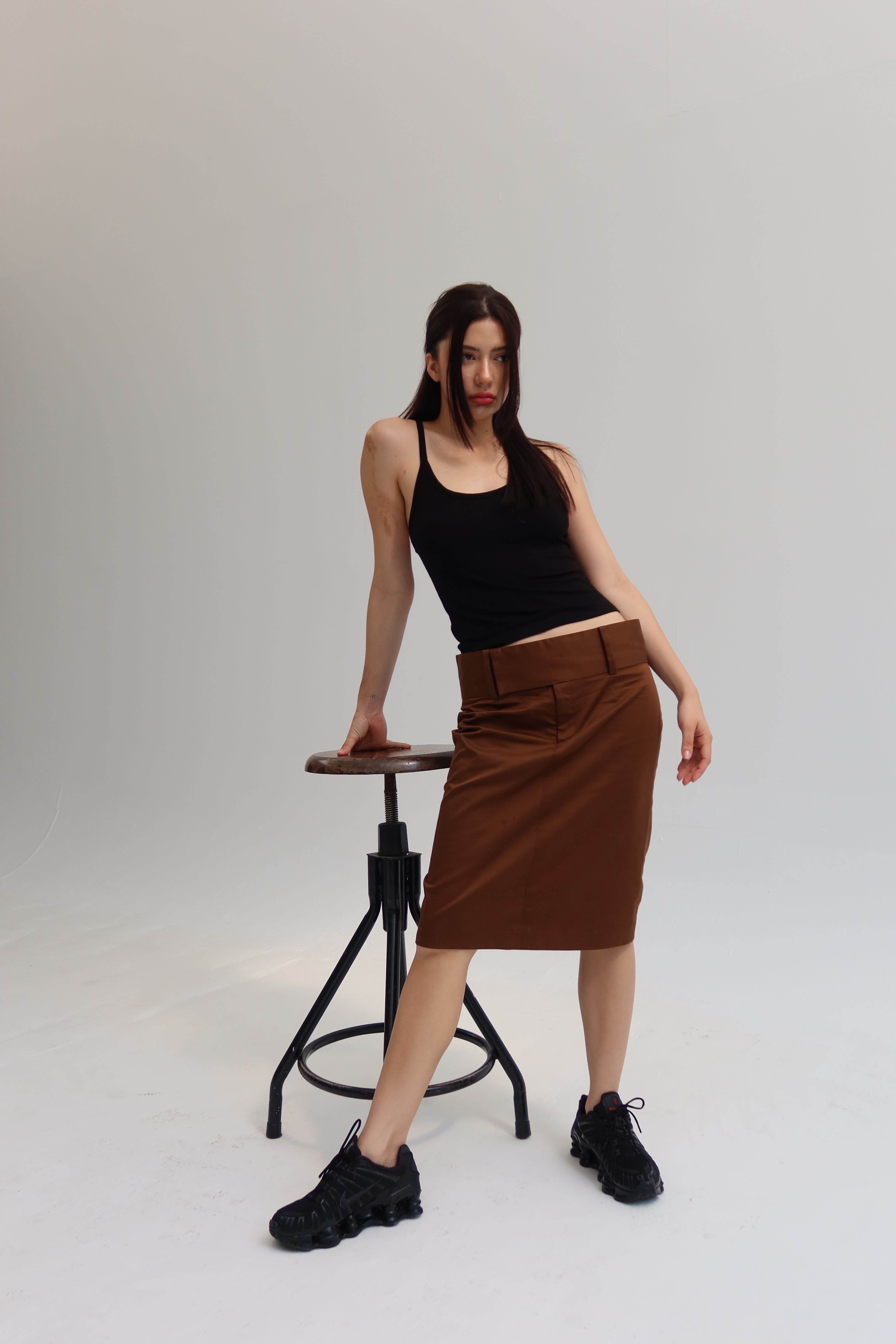 Pencil Skirt in Brown