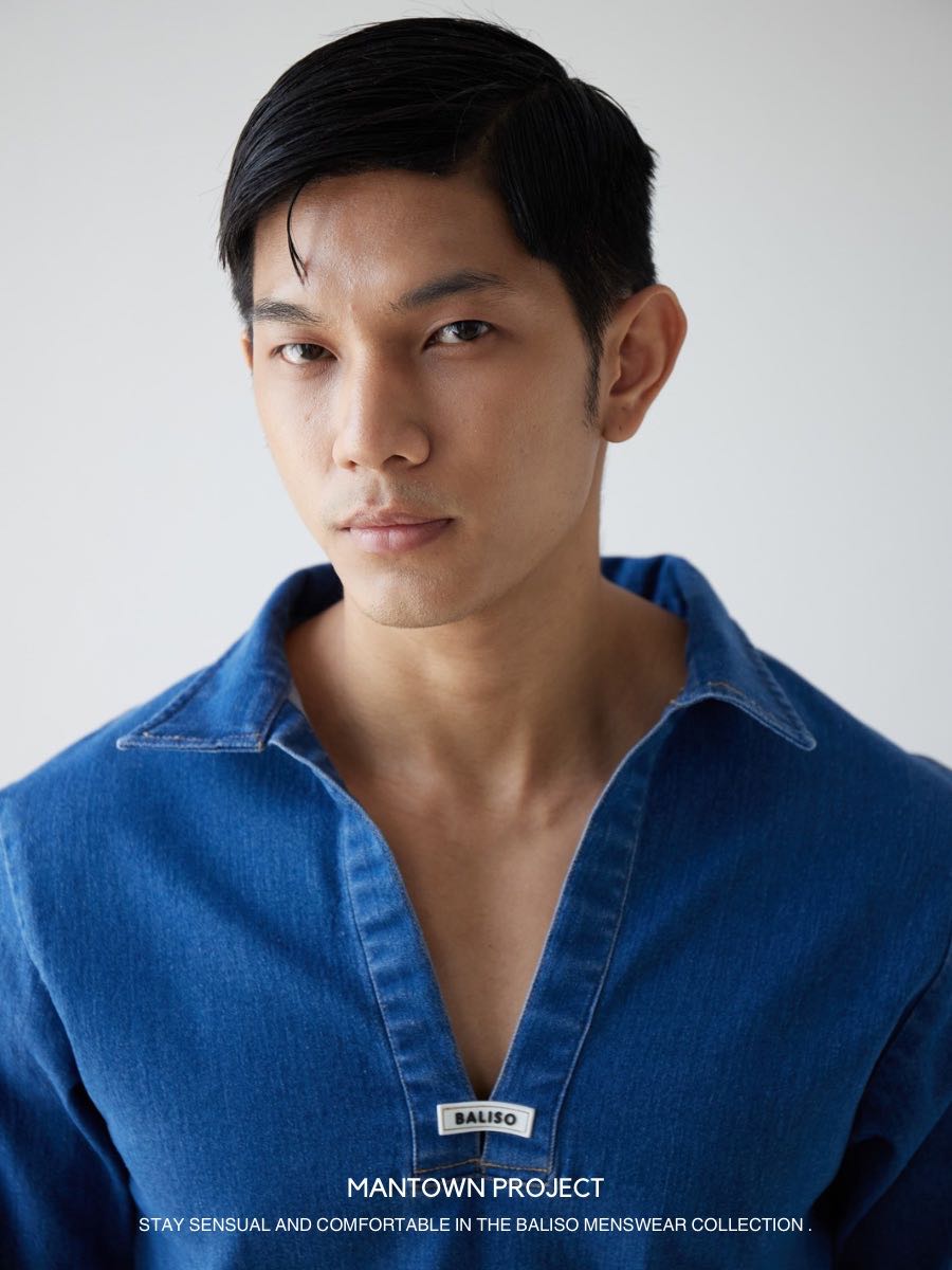 BALISO FLYNN DENIM POLO SHIRT เสื้อเดนิมคอโปโล