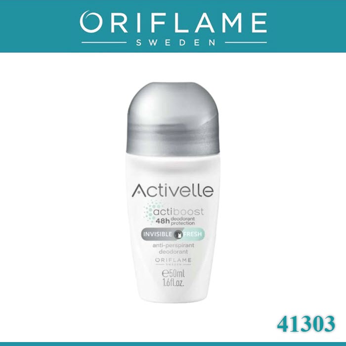 ออริเฟลม 41303 โรลออนระงับกลิ่นกาย ป้องกันเหงื่อ ผู้ออกกำลังกาย ACTIVELLE Invisible Fresh