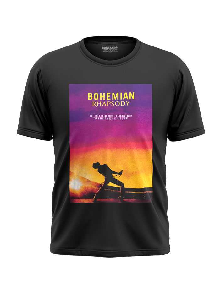 QUEEN MEN’S TEE : BOHEMIAN RHAPSODY BLACK