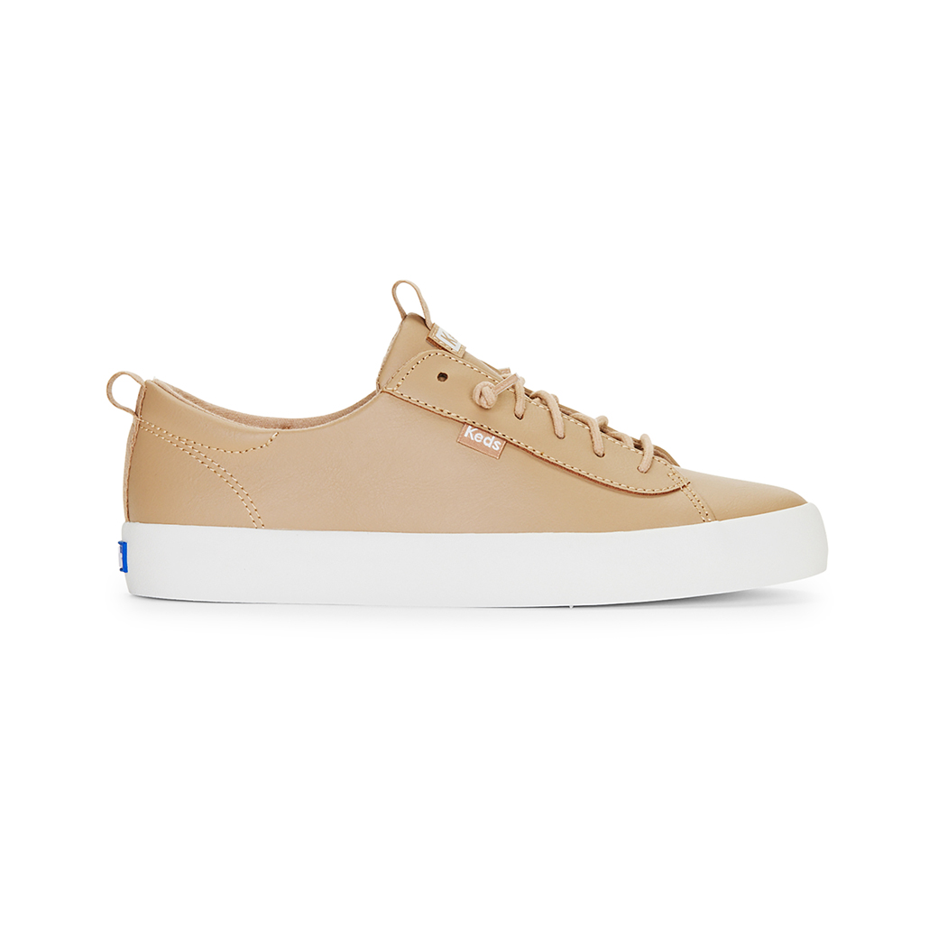 รองเท้าผ้าใบหนัง แบบผูกเชือก รุ่น KICKBACK LEATHER TAUPE สีน้ำตาล WH67598