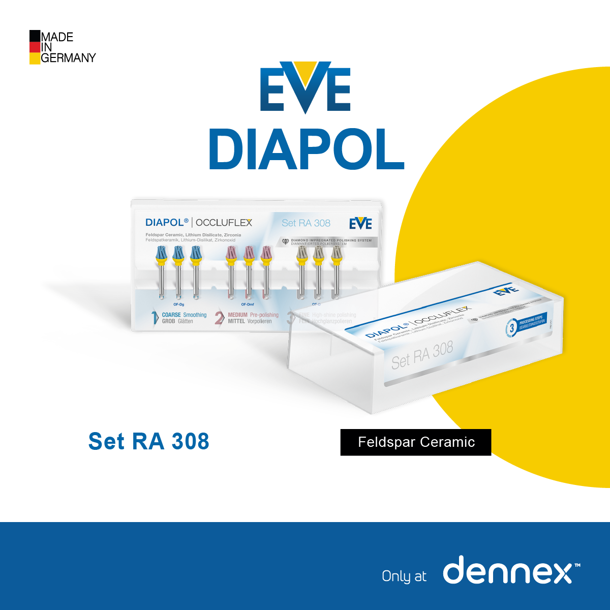 ชุดหัวขัด EVE  DIAPOL OCCLUFLEX  Set RA 308