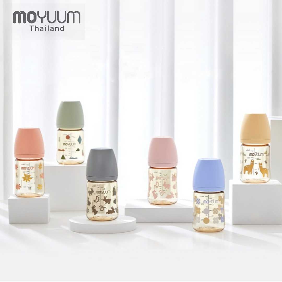 MOYUUM ขวดนม  PPSU  ALL IN ONE ขนาด 170ML  พร้อมจุก stage 1 สำหรับ 0-2 เดือน
