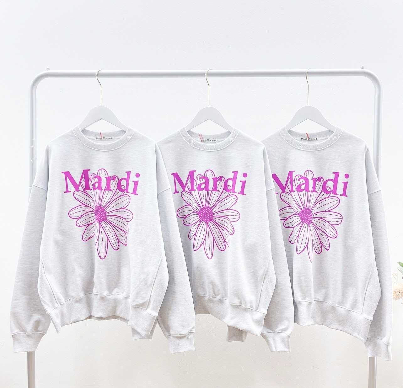 Mardi Flower Sweatshirt (Heather/Violet)