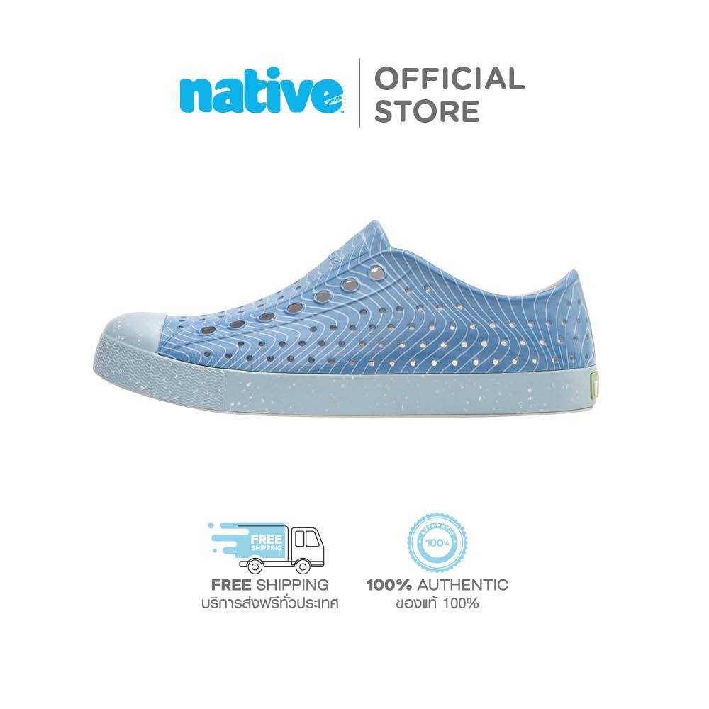 Native รองเท้ากันน้ำผู้ใหญ่ EVA รุ่น Jefferson Bloom Print Shell White/Air Blue/New Shibori