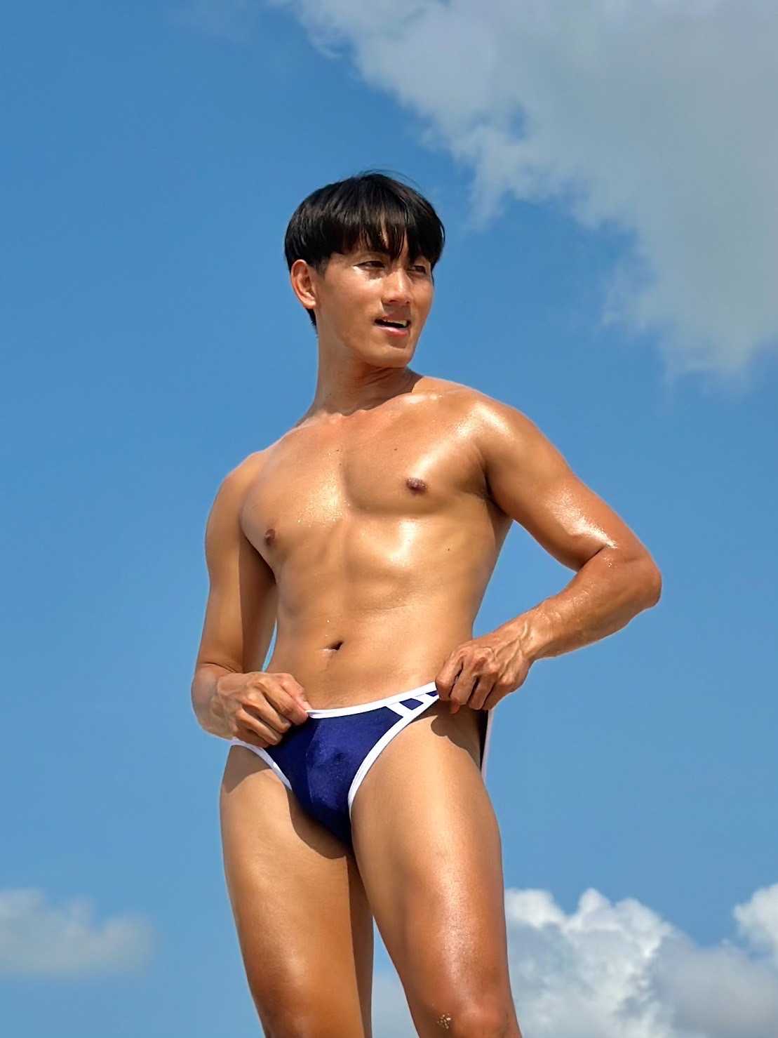 Guy Bikini Navy White