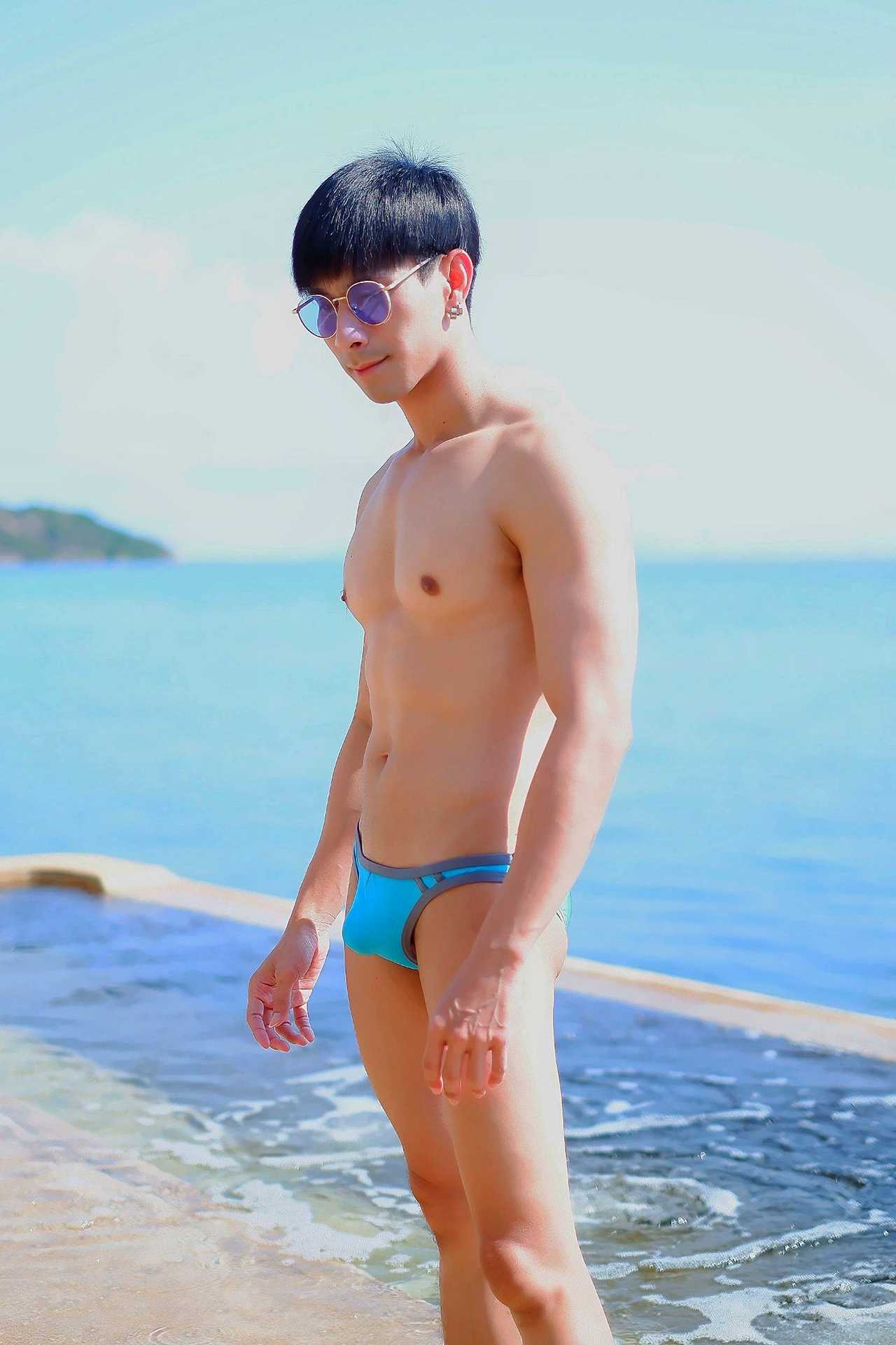 Guy Bikini LigthBlue Grey