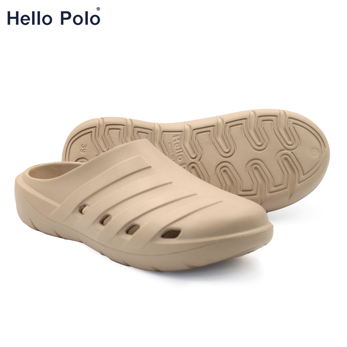 Hello Polo รองเท้าแตะแบบสวม unisex รุ่น HP8019 แฟชั่น พื้นนิ่ม กันน้ำ วัสดุ EVA