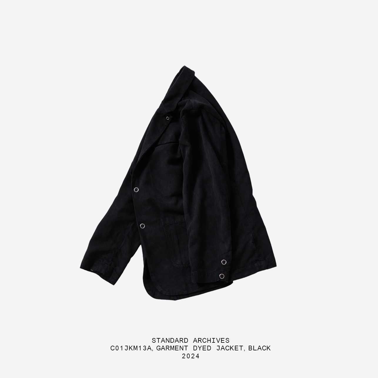 C01JKM13A,แจ็คเก็ต GARMENT DYE,BLACK