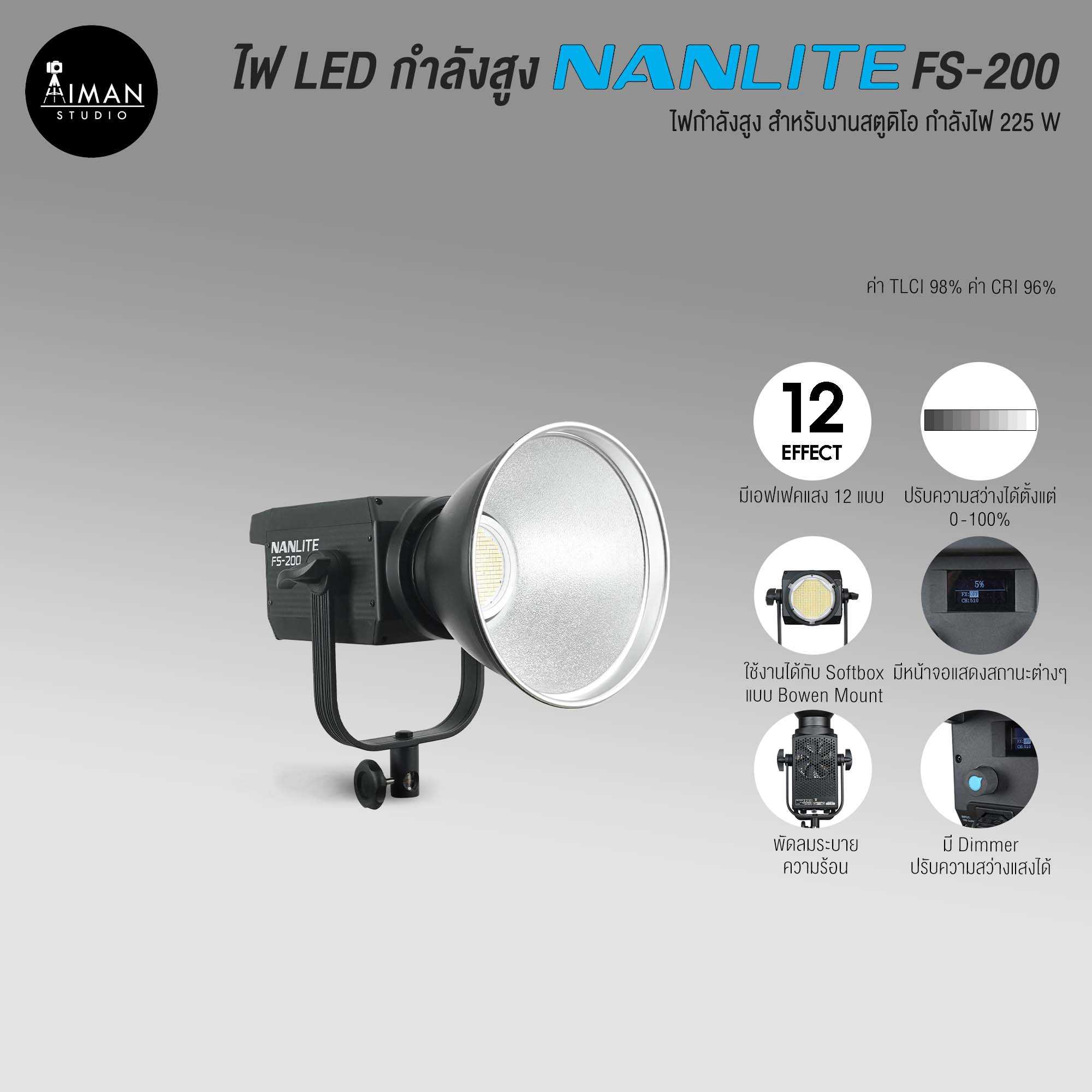 ไฟ LED กำลังสูง NANLITE FS-200