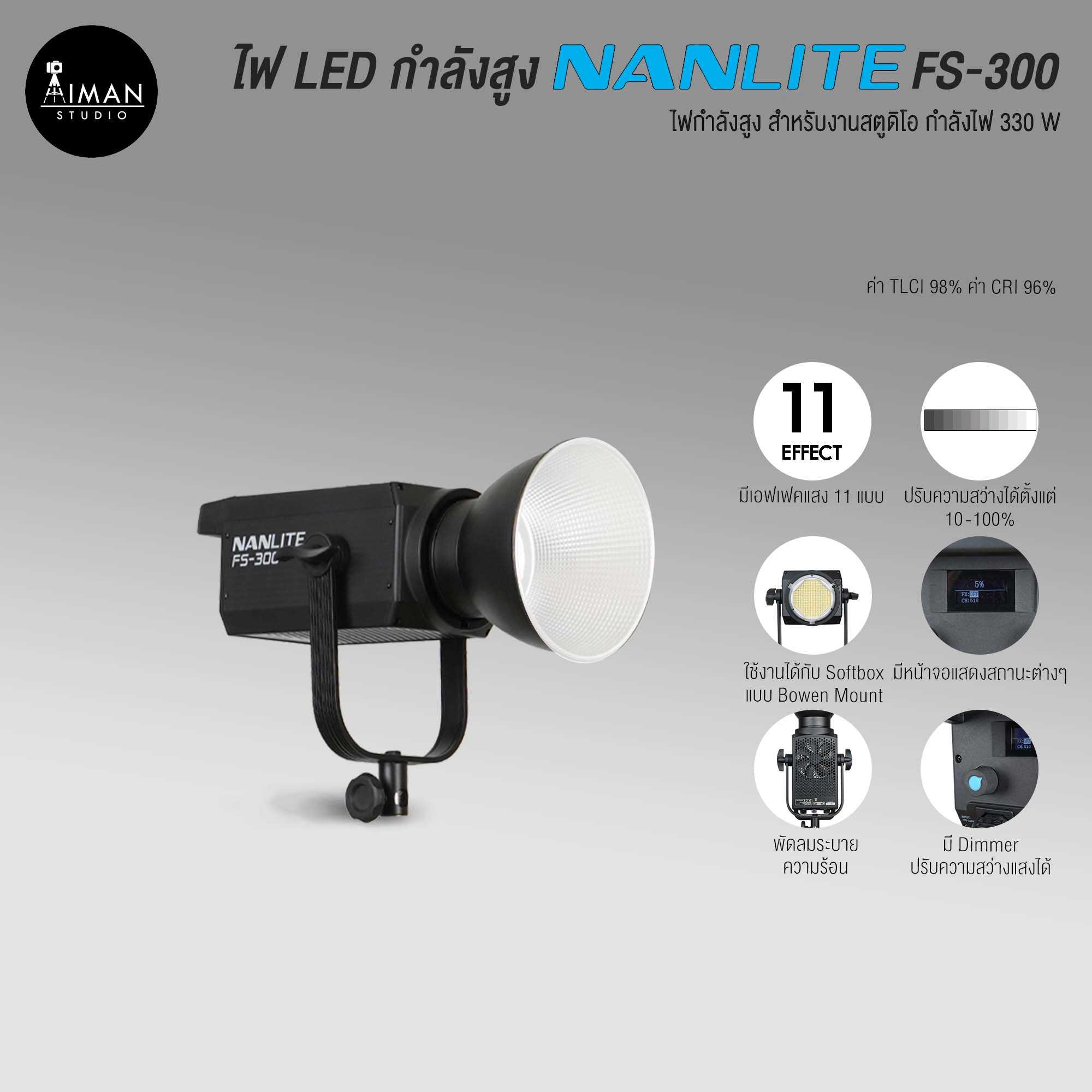 ไฟ LED กำลังสูง NANLITE รุ่น FS-300