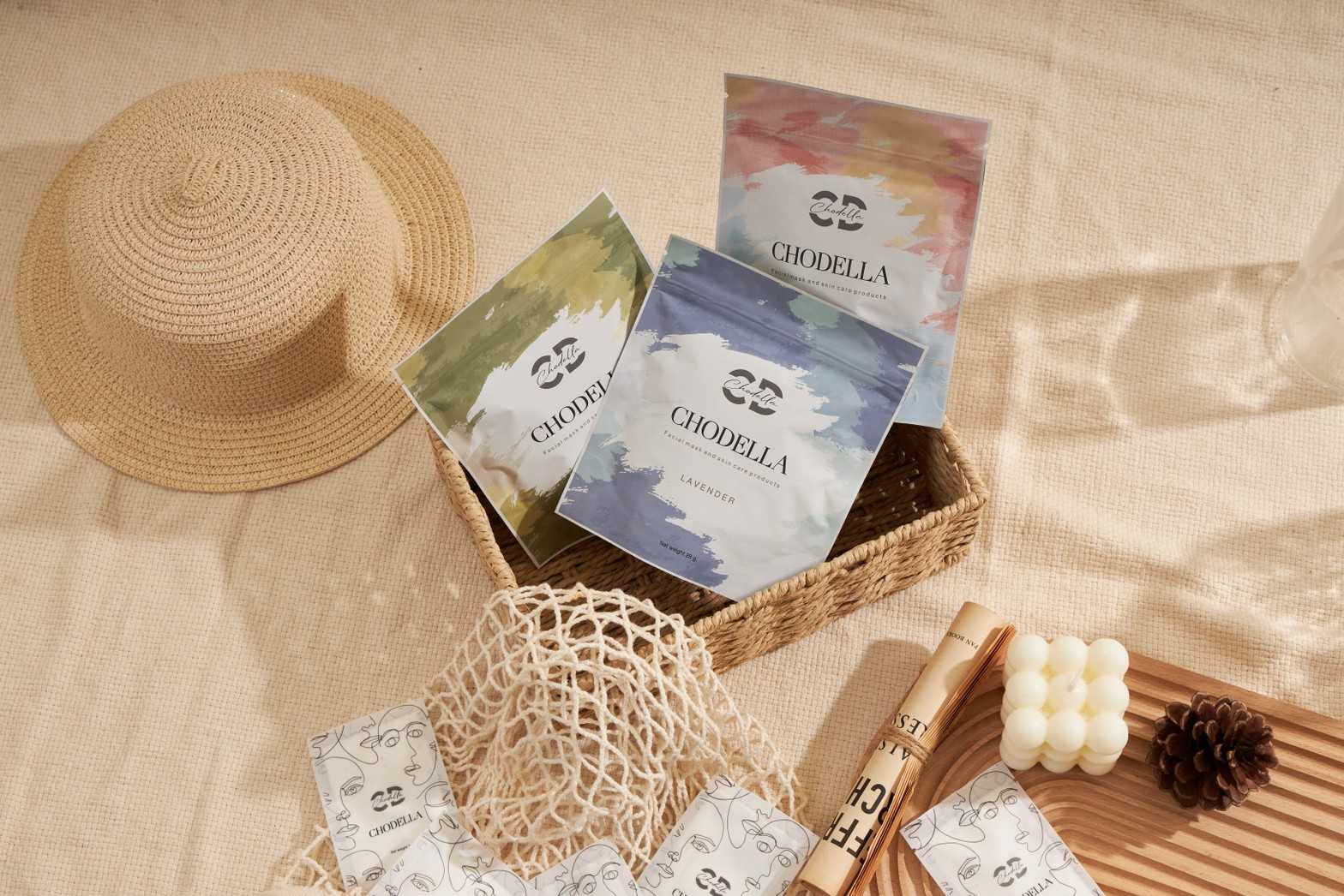 CHODELLA  Facial Mask and Skin care - มาส์กหน้าเจลลี่ สูตรกุหลาบ (แถมยาสีฟัน 8 กรัม 2 หลอด)