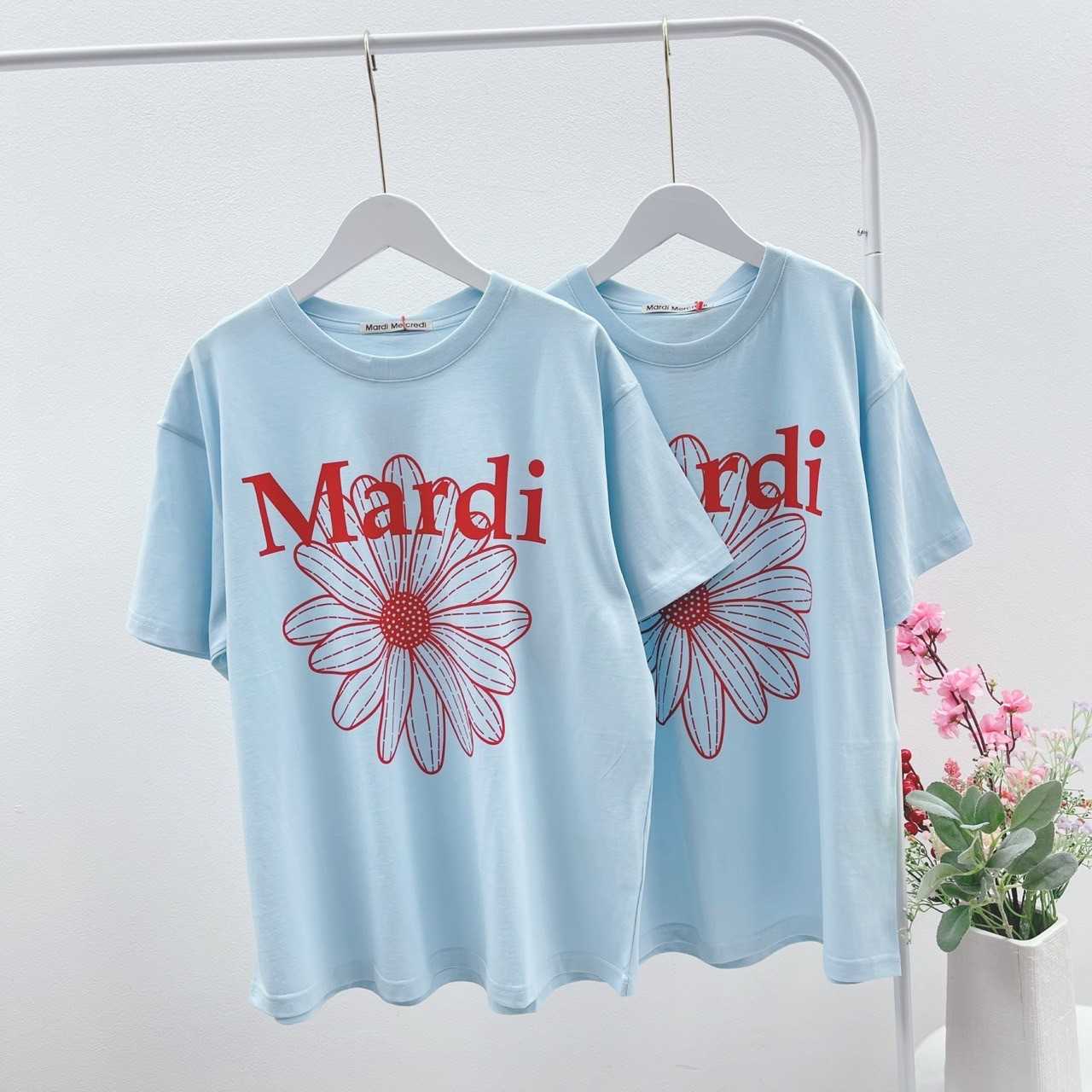 Mardi Flower T-shirt (SKY/RED)