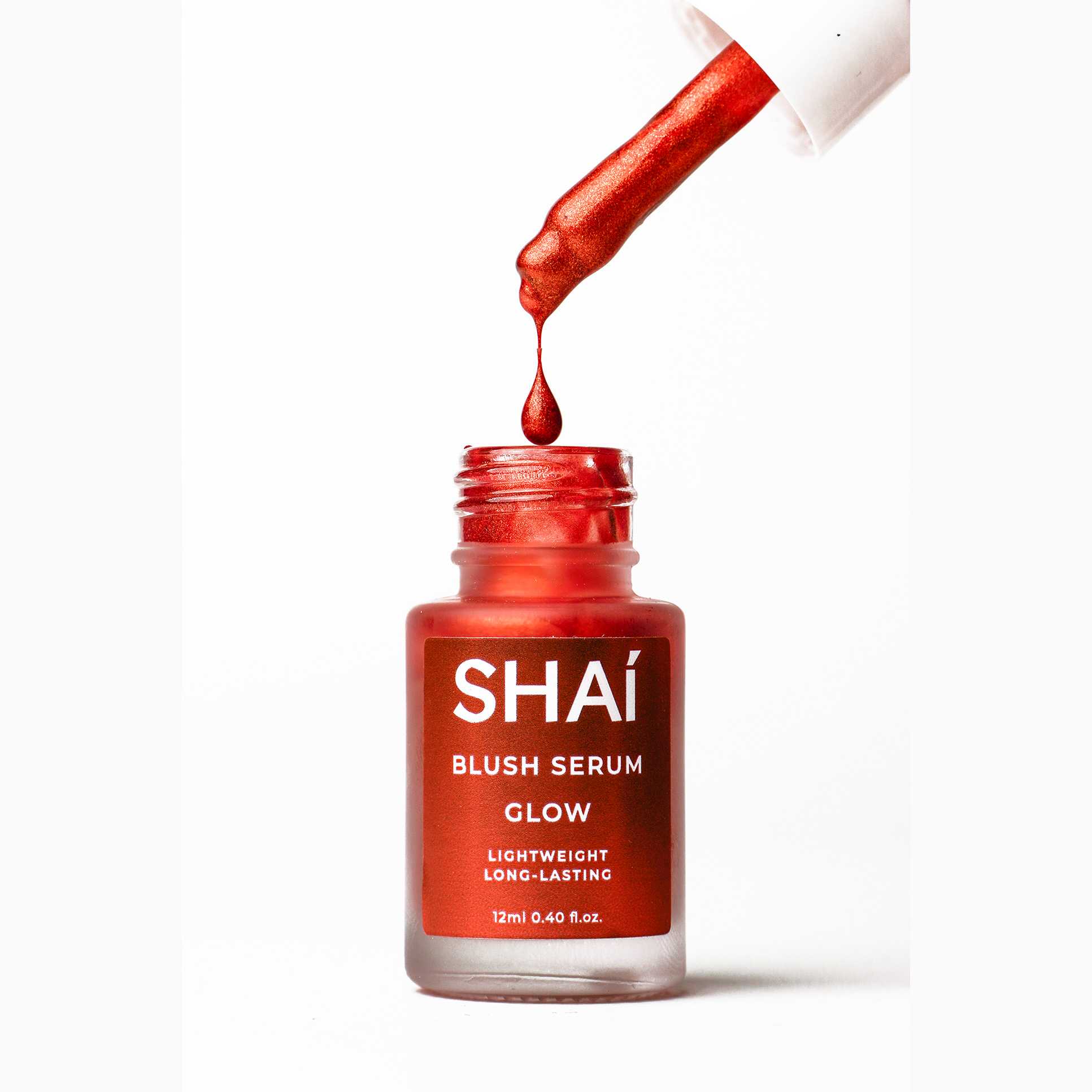 SHAI BLUSH SERUM GLOW สีแดงผสานชิมเมอร์ทองเปล่งประกาย แก้มโกล์วสวย