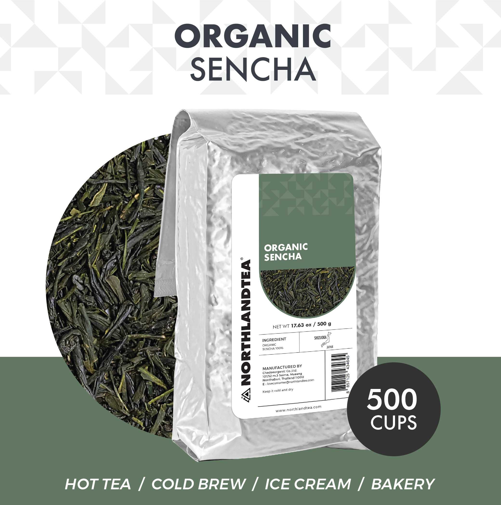 ชาเขียวเซนฉะ JAS ออร์แกนิค ขนาด 500 กรัม HOT & ICED TEA / COLD BREW