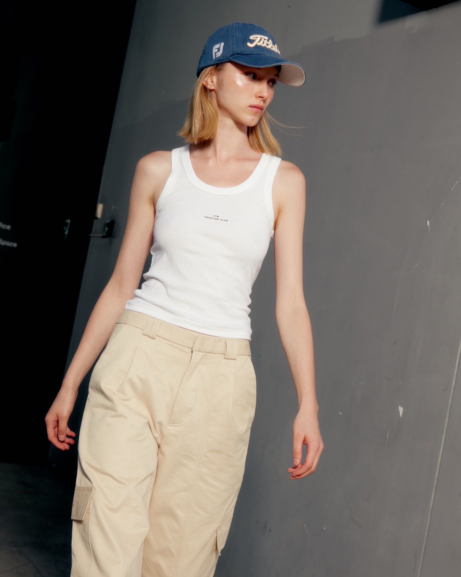 ZTN0005 Ztnvacation tanktop สีขาว (M)