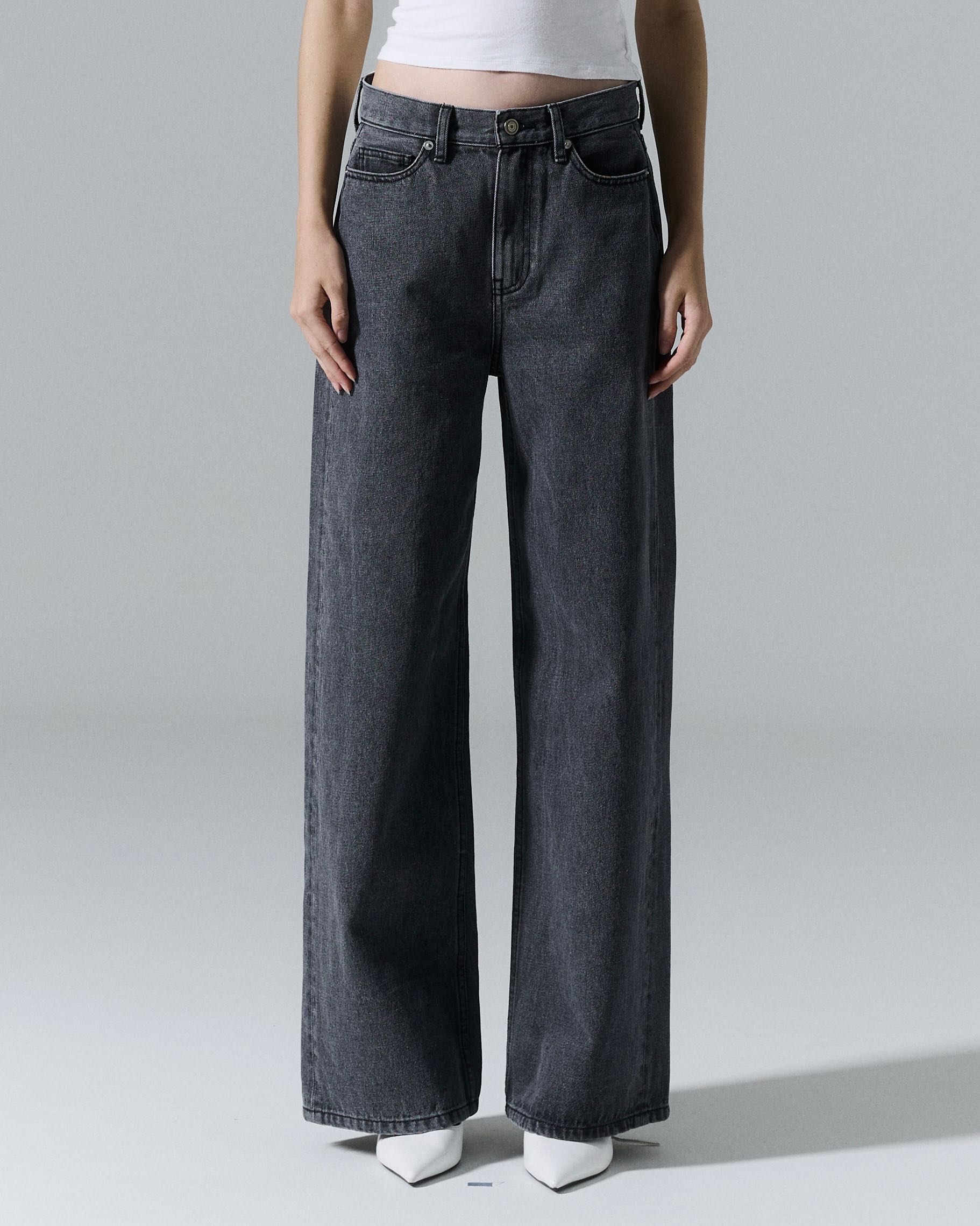 90s Baggy Jeans in Charcoal Grey