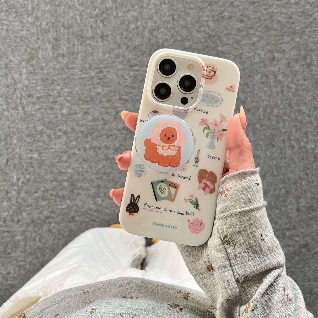 สอบถามก่อนกดสั่ง เคสหมา กระต่าย tpu holder griptok ไอริง เคสสัตว์ เคสไอโฟน นิ่ม กันกระแทก เคสiphone