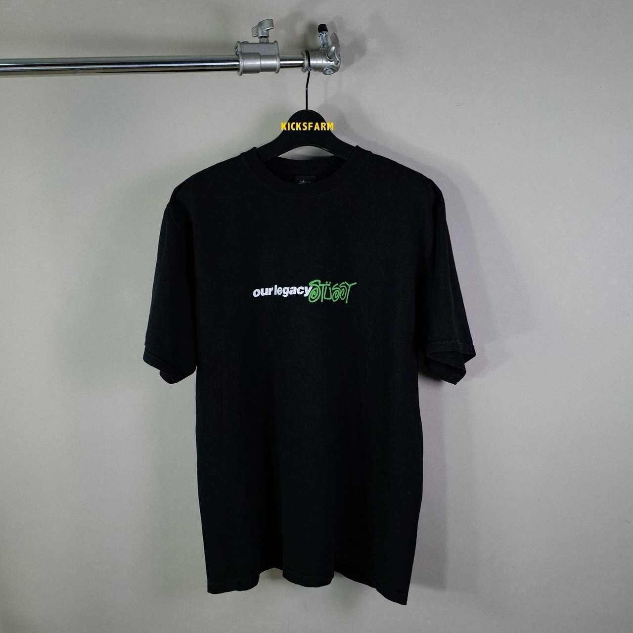 STÜSSY OUR LEGACY   WORK SHOP SPORT TEE   PIGMENT DYED (BLACK)