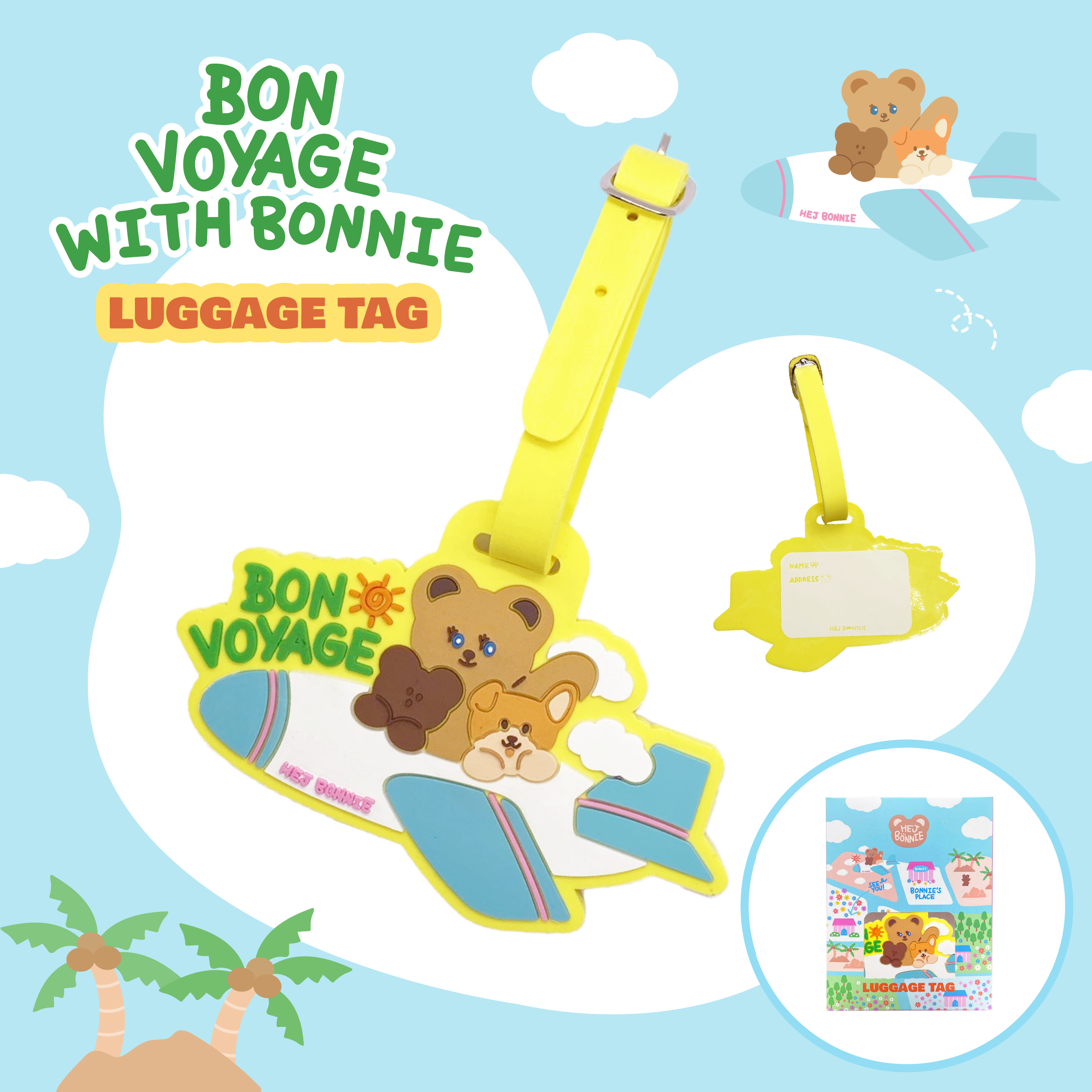 Bon Voyage with Bonnie Luggage Tag l Hej Bonnie Official