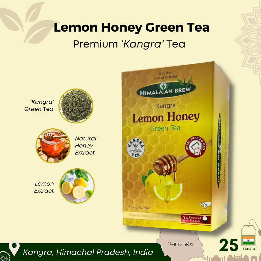 Himalayan Brew Lemon Honey Green Tea (25 tea bags) ชาเขียวน้ำผึ้งมะนาว ชนิดซอง แพ็ค 25 ซอง