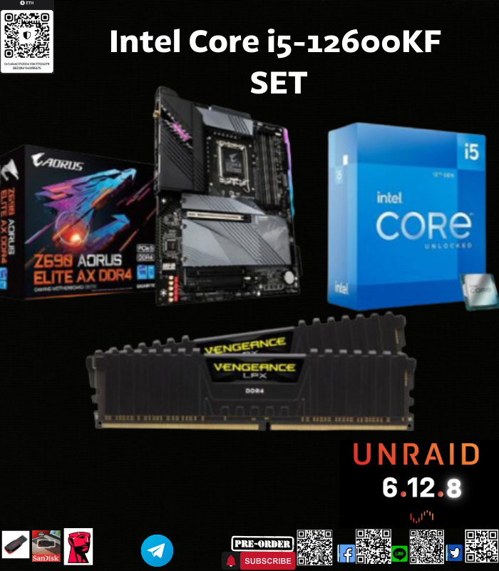 unRAID Server Pro ( NAP อุปกรณ์จัดเก็บข้อมูลบนเครือข่าย) พร้อมคอมพิวเตอร์และโปรแกรมส่งด่วน abset
