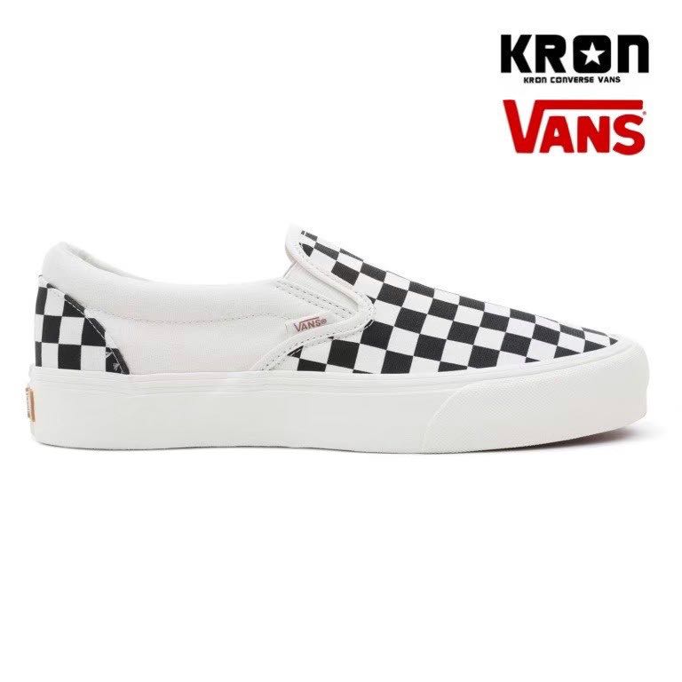 Vans Slip-On Checkerboard VR3 | Black/Marshmallow  รองเท้าผ้าใบ