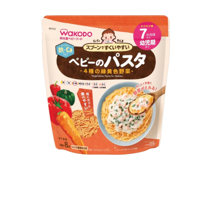 Wakodo baby pasta เส้นพาสต้า สำหรับเด็กจากญี่ปุ่น