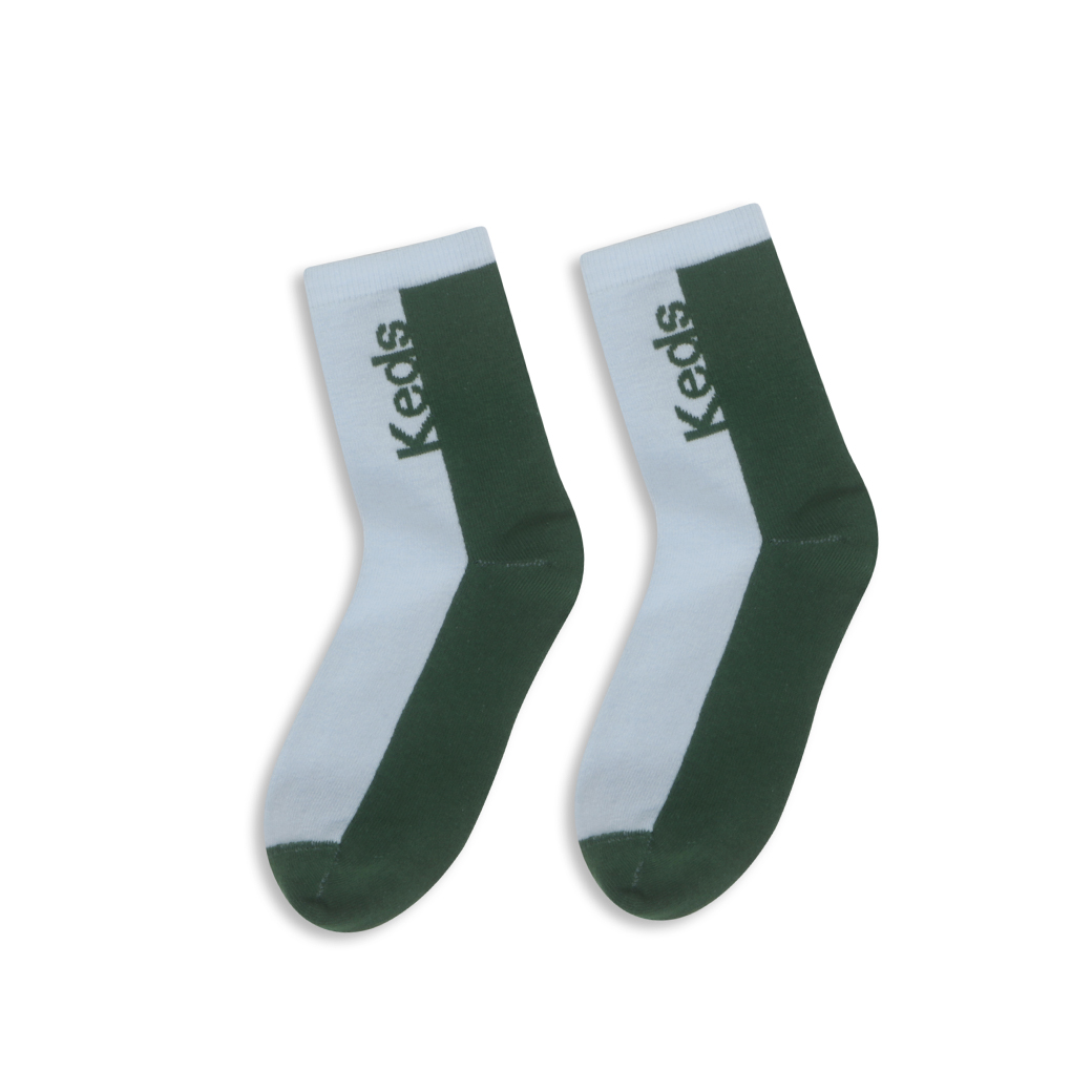 ถุงเท้า รุ่น 2-TONE ANKLE SOCKS สีฟ้า/เขียว