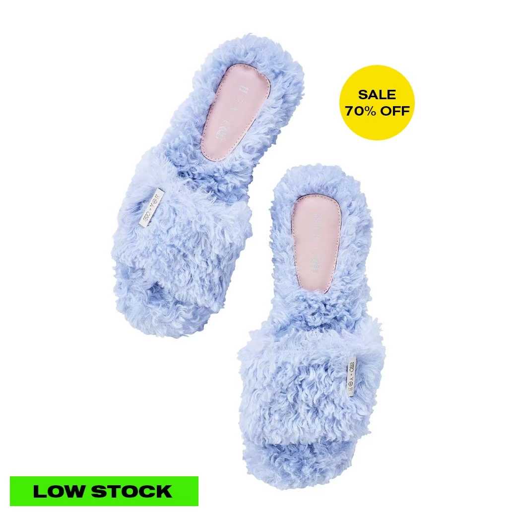 FLUFFY SANDALS-BLUE CLOUD