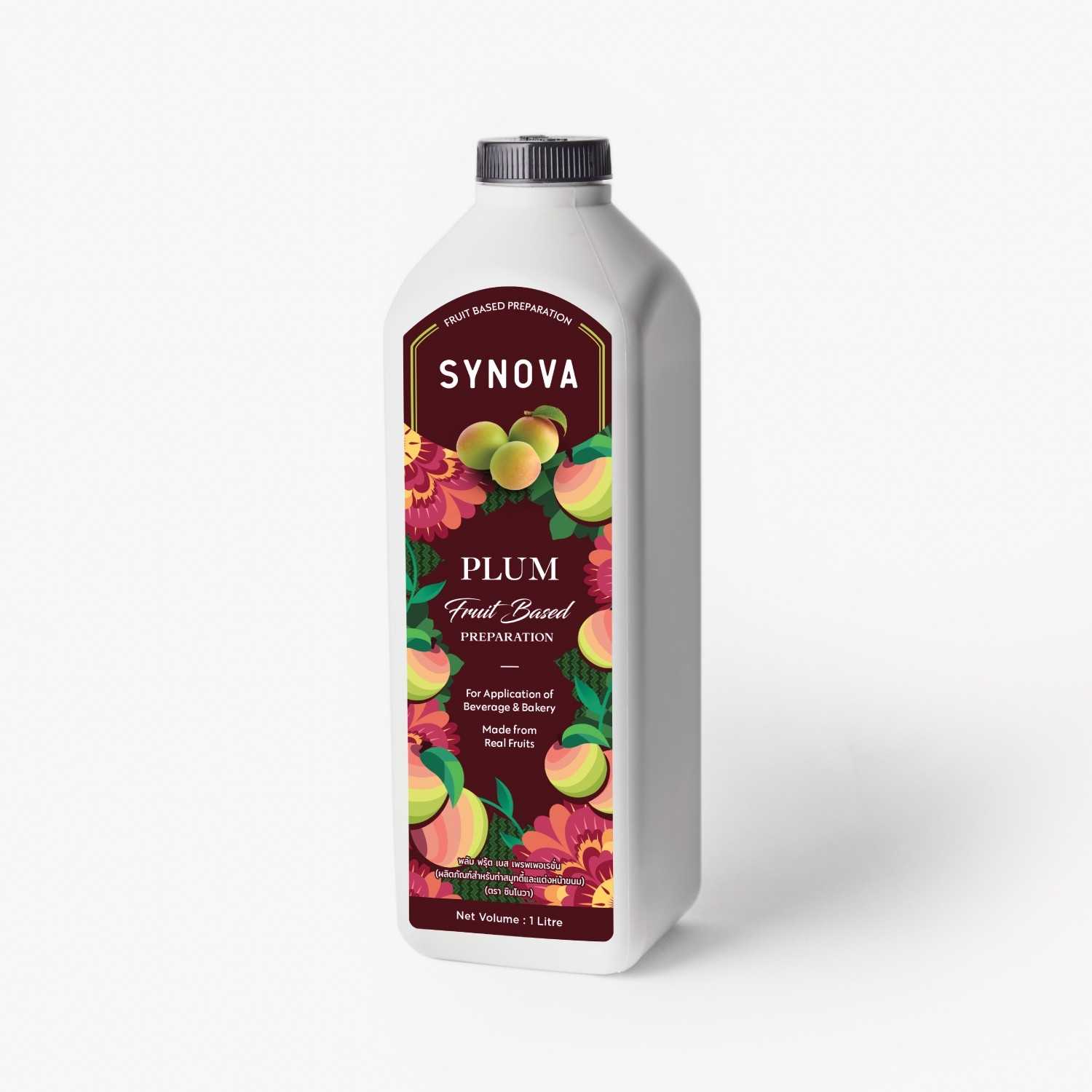 น้ำผลไม้เข้มข้น : SYNOVA ซอสบ๊วยเข้มข้น 1 L. (ขวด)