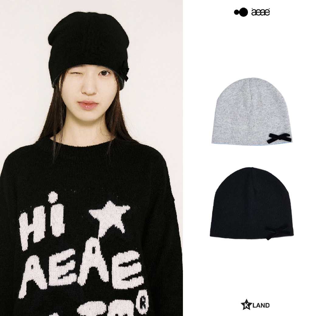 AEAE - ANGORA RIBBON BEANIE หมวก บินนี่ ไหมพรม (AEA24BE0002U)