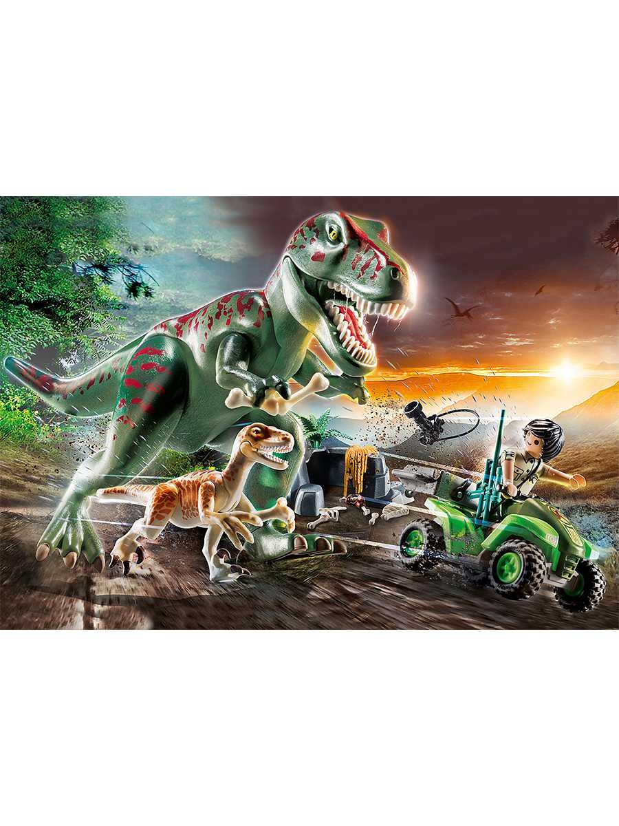 Playmobil 71183 Promo Pack T-Rex Attack with Quad โปรโมแพ็ค การโจมตีของทีเร็กซ์