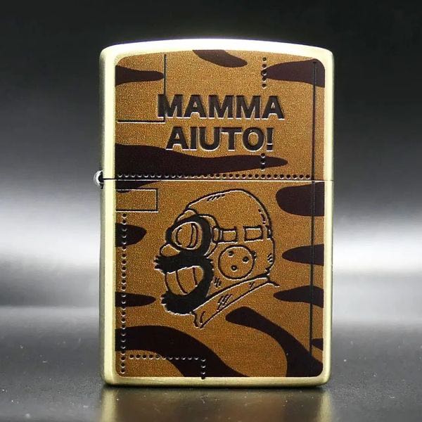 Zippo ไฟแช็กรุ่น ZJP0079 Studio Ghibli - Porco Rosso MammaAiuto!