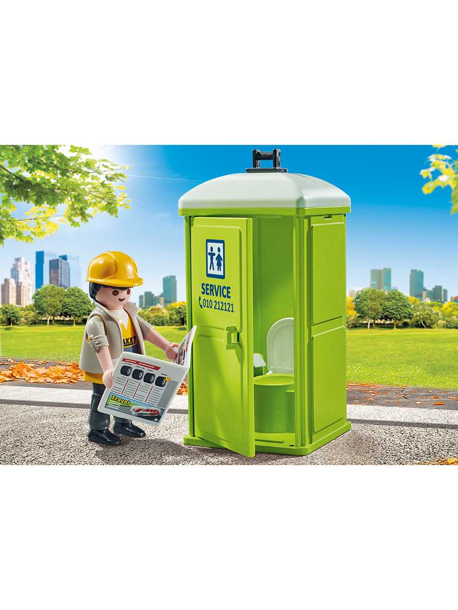 Playmobil 71435 City Cleaning Portable Toilet City Cleaning ห้องน้ำเคลื่อนที่