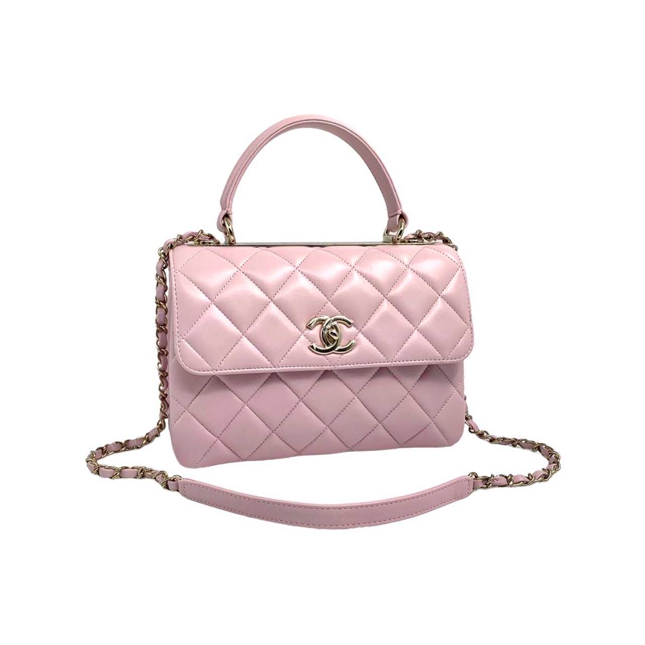 Chanel Trendy 9.5 light pink lghw holo31268975