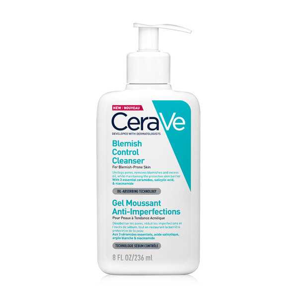 CERAVE BLEMISH CONTROL CLEANSER 236 ML คลีนเซอร์ล้างหน้าสำหรับผู้มีปัญหาสิว ผิวมัน