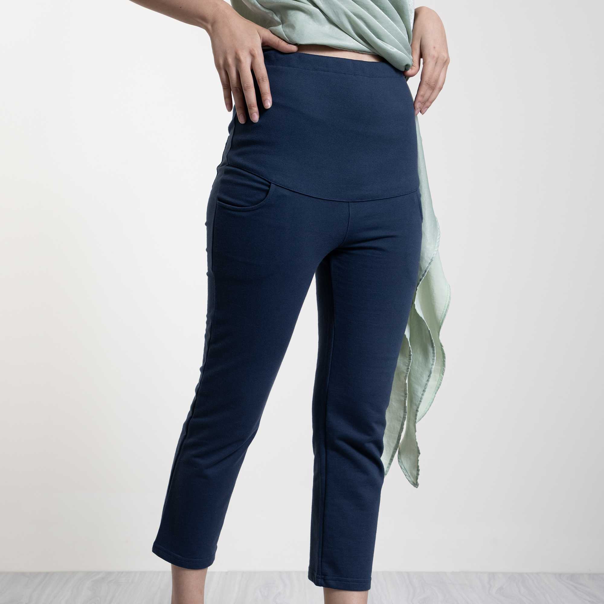 QueenCows กางเกงพยุงครรภ์ Moose Navy Trousers (Navy)