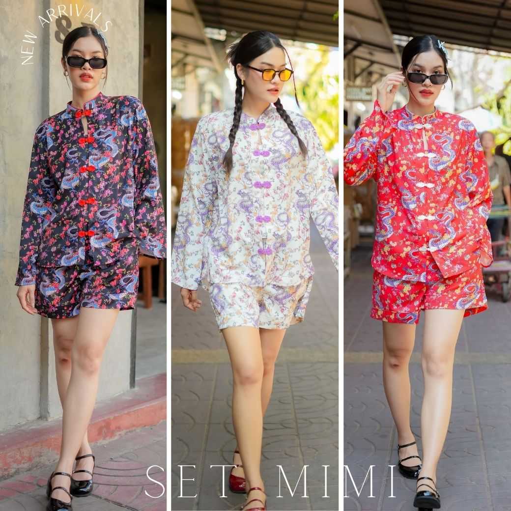 Set mimi ขาสั้น Chinese dragon