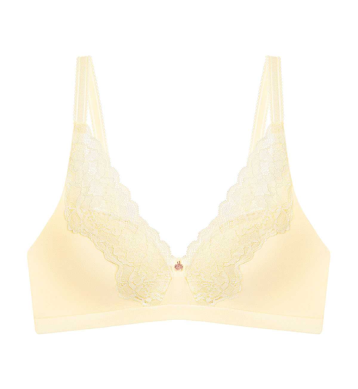 Bargain Triumph 10218568 Florale Fresh Beauty MHU DV00GK เสื้อชั้นในไม่มีโครง สีเหลืองอ่อน