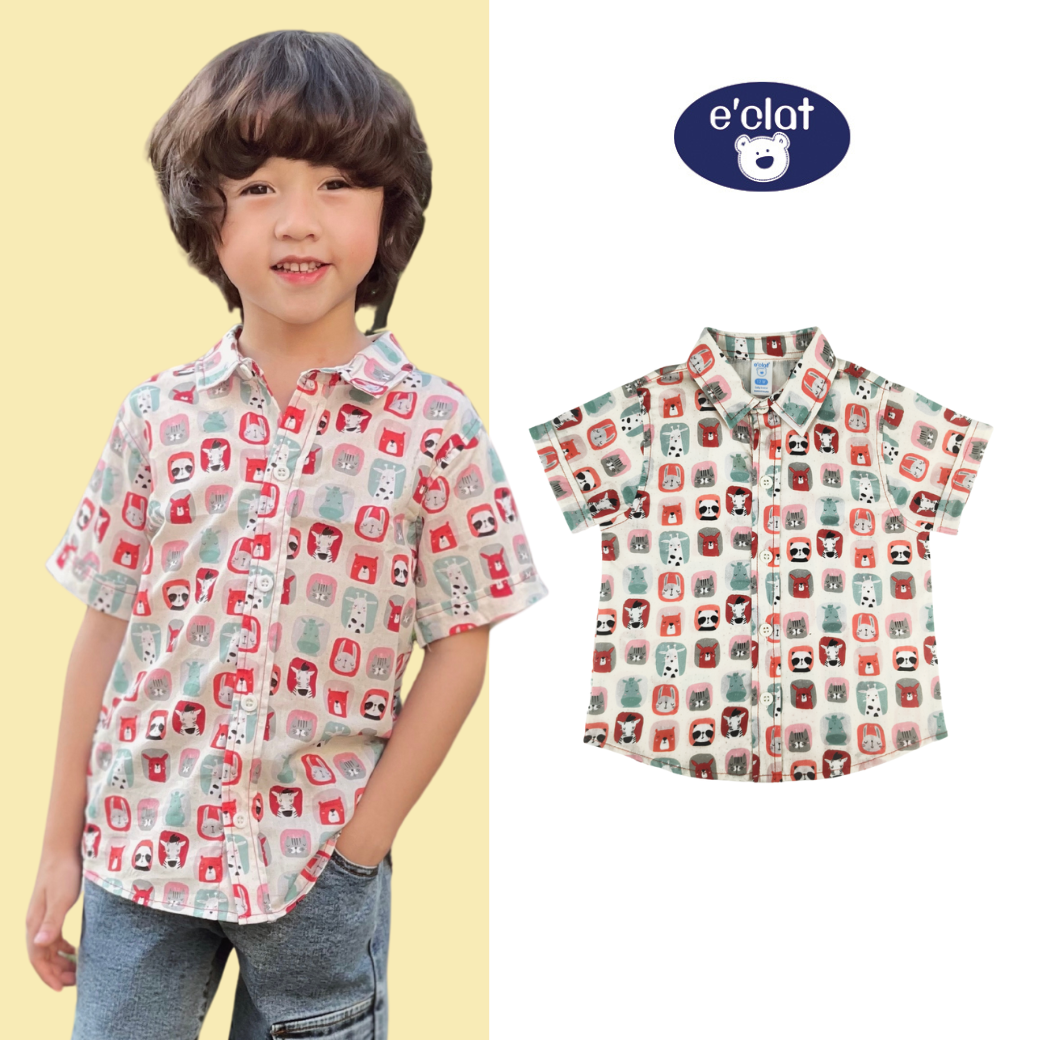 e'clat เสื้อเชิ้ตแขนสั้นเด็กชาย SKU 7973