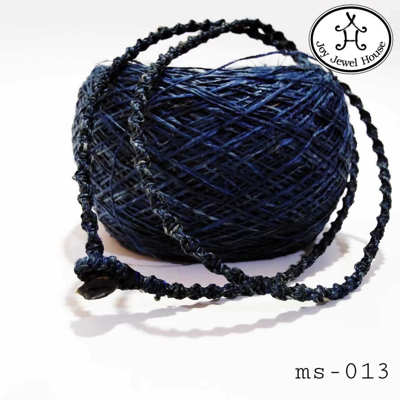 ms013 สร้อคอเส้นใยกัญชงถัก